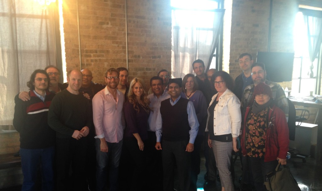 Maria Matarelli with Alistair Cockburn and Agile Groups in Chicago