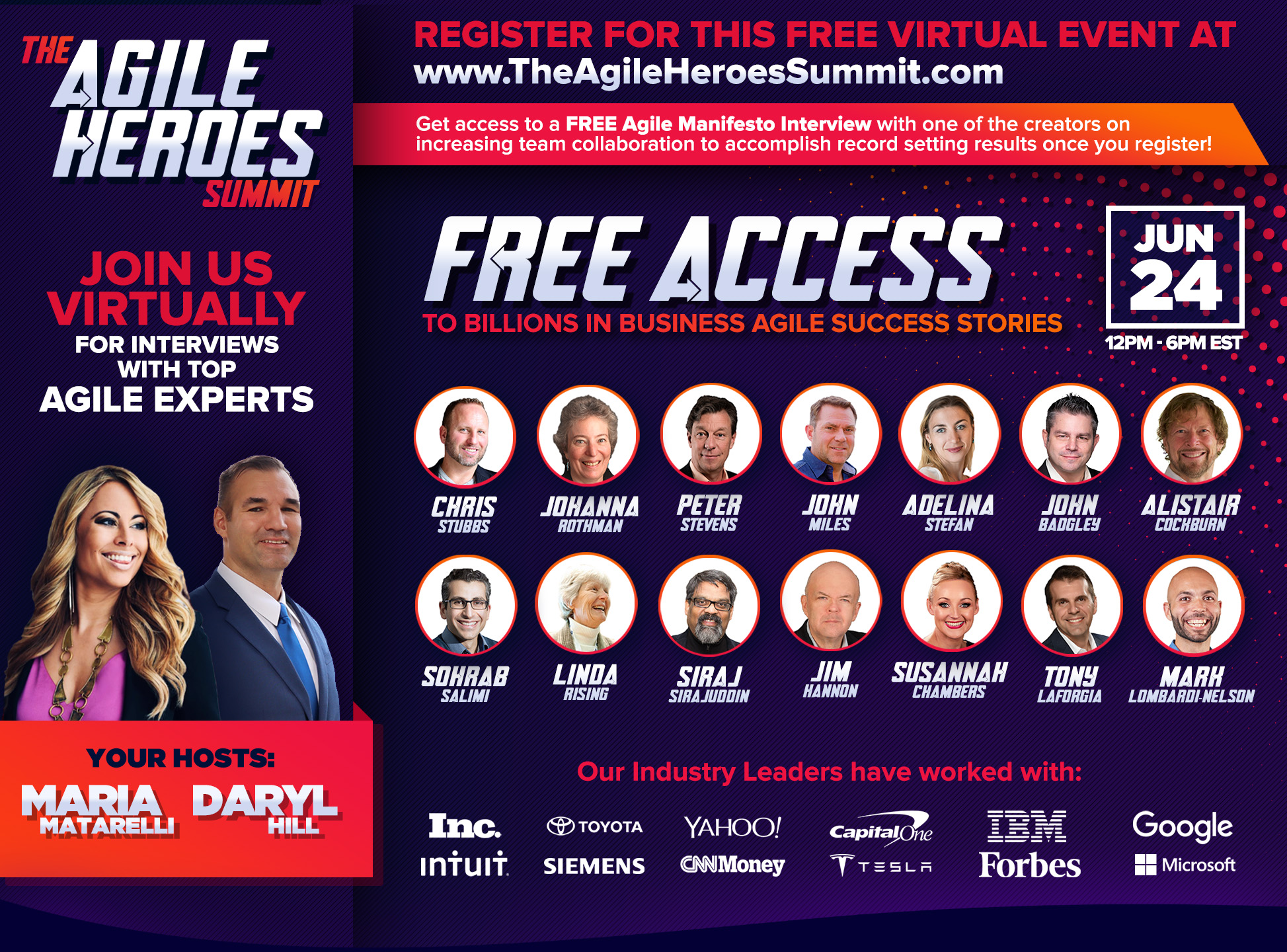 The Agile Heroes Summit Speaker Lineup 6-24-21